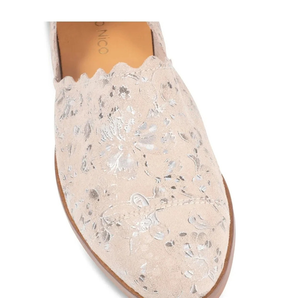 Klub Nico Georgette shoe Pewter Floral Novelty Suede. Size 9 - Picture 4 of 14